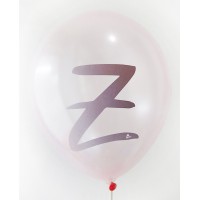 Pink Metallic Alphabet A-Z Printed Balloons